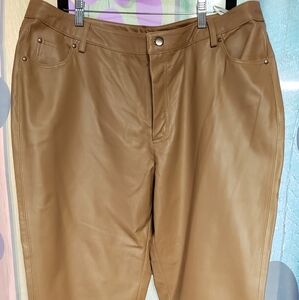 Jessica London Size 16 Brand new - never worn. Genuine leather pants in Camel.